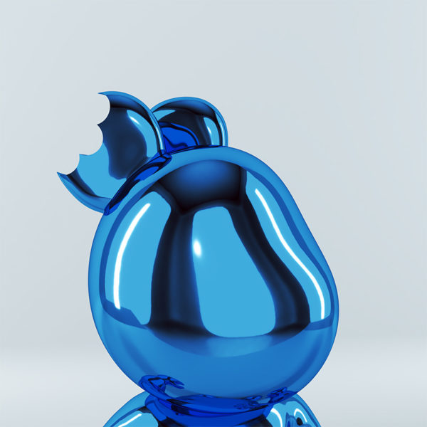 jackelb jack&lb figurine sculpture blue chrome