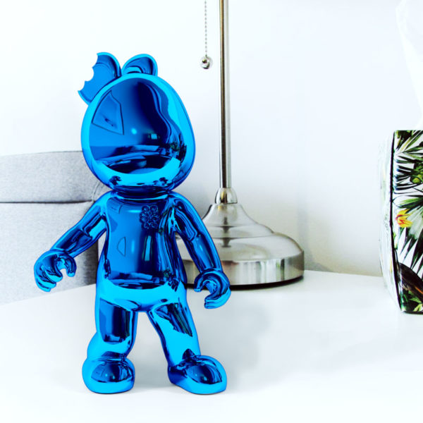 jack&lb blue chrome art toy