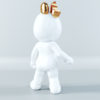 jackelb jack&lb figurine sculpture white and chrome gold