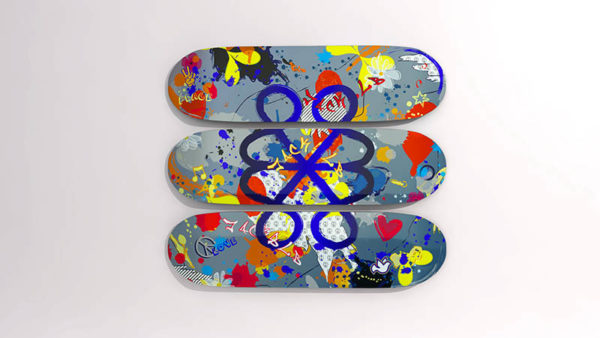 jack&lb skateboard deck triptych