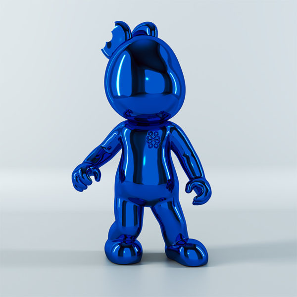 Tiny Jack&LB dark blue chrome art designer toy